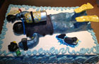 Scuba diver cake
