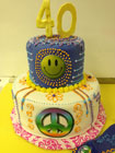 Hippie birthday cake